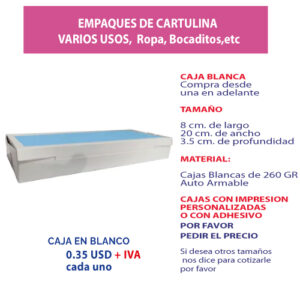 5.06 Caja 8*20*3.5 blanca con ventana
